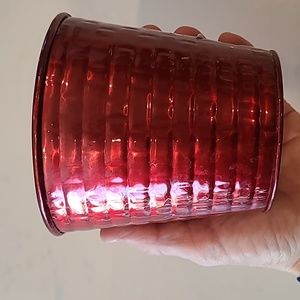 Free With Purchase Mini Red tin flower pot